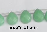 CCN3935 Top-drilled 12*15mm briolette candy jade beads wholesale