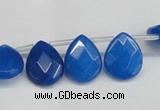 CCN3939 Top-drilled 12*15mm briolette candy jade beads wholesale