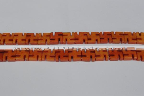 CCN3957 15.5 inches 20*20mm svastika candy jade beads wholesale