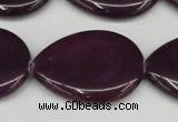 CCN3976 15.5 inches 30*40mm flat teardrop candy jade beads