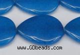 CCN3977 15.5 inches 30*40mm flat teardrop candy jade beads