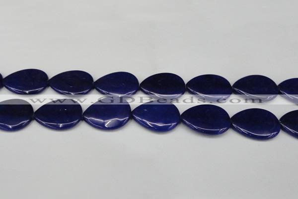 CCN3978 15.5 inches 30*40mm flat teardrop candy jade beads