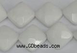 CCN400 15.5 inches 15*15mm faceted diamond candy jade beads