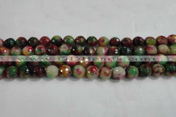 CCN4013 15 inches 12mm faceted round candy jade beads wholesale