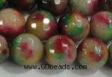 CCN4014 15 inches 14mm faceted round candy jade beads wholesale