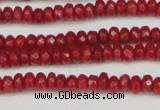 CCN4103 15.5 inches 2*4mm faceted rondelle candy jade beads