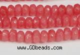 CCN4125 15.5 inches 4*6mm faceted rondelle candy jade beads