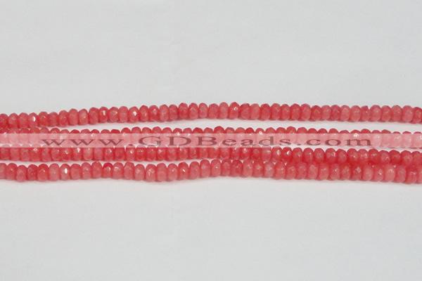 CCN4125 15.5 inches 4*6mm faceted rondelle candy jade beads