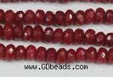 CCN4127 15.5 inches 4*6mm faceted rondelle candy jade beads