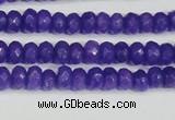 CCN4131 15.5 inches 4*6mm faceted rondelle candy jade beads