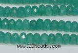 CCN4137 15.5 inches 4*6mm faceted rondelle candy jade beads