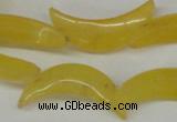 CCN415 15.5 inches 8*30mm curved moon candy jade beads wholesale