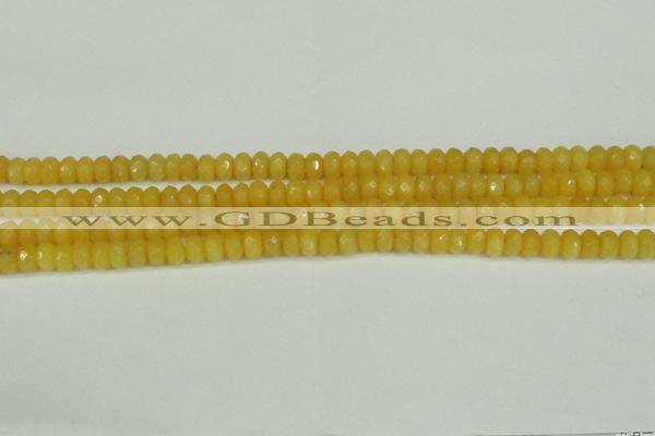 CCN4151 15.5 inches 5*8mm faceted rondelle candy jade beads