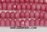 CCN4155 15.5 inches 5*8mm faceted rondelle candy jade beads