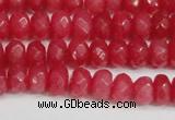 CCN4157 15.5 inches 5*8mm faceted rondelle candy jade beads