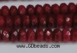 CCN4160 15.5 inches 5*8mm faceted rondelle candy jade beads