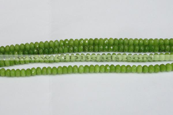 CCN4168 15.5 inches 5*8mm faceted rondelle candy jade beads