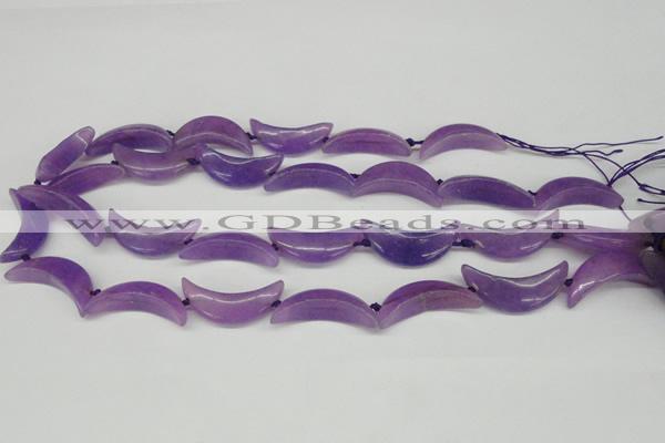 CCN418 15.5 inches 8*30mm curved moon candy jade beads wholesale