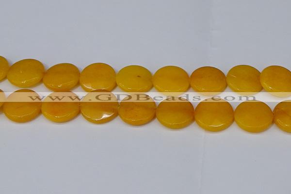 CCN4181 15.5 inches 20mm faceted coin candy jade beads wholesale