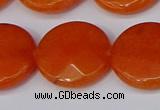 CCN4182 15.5 inches 20mm faceted coin candy jade beads wholesale