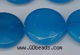 CCN4187 15.5 inches 20mm faceted coin candy jade beads wholesale