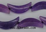 CCN419 15.5 inches 8*30mm curved moon candy jade beads wholesale