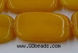 CCN4201 15.5 inches 30*40mm rectangle candy jade beads wholesale