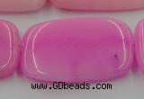 CCN4203 15.5 inches 30*40mm rectangle candy jade beads wholesale