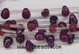 CCN431 15.5 inches Top-drilled 6*9mm teardrop candy jade beads