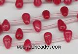 CCN436 15.5 inches Top-drilled 6*9mm teardrop candy jade beads