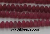 CCN4501 15.5 inches 3*5mm rondelle matte candy jade beads