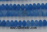 CCN4506 15.5 inches 3*5mm rondelle matte candy jade beads