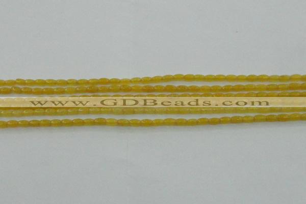 CCN4511 15.5 inches 3*5mm rice candy jade beads wholesale