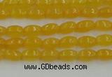 CCN4518 15.5 inches 4*6mm rice candy jade beads wholesale