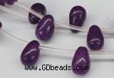 CCN454 15.5 inches Top-drilled 8*12mm teardrop candy jade beads