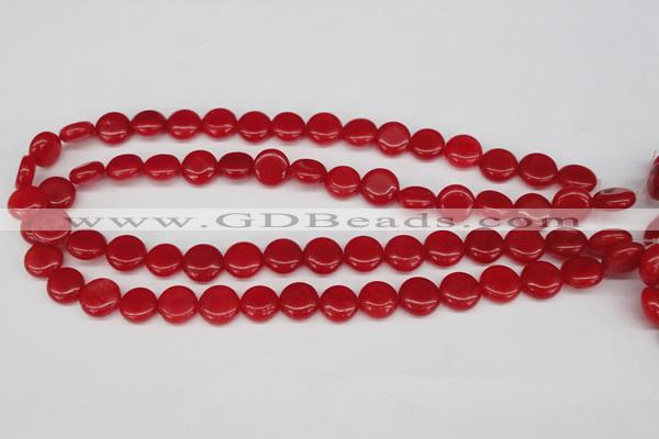 CCN476 15.5 inches 12mm flat round candy jade beads wholesale