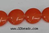 CCN496 15.5 inches 20mm flat round candy jade beads wholesale