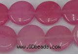 CCN498 15.5 inches 20mm flat round candy jade beads wholesale