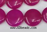 CCN499 15.5 inches 20mm flat round candy jade beads wholesale