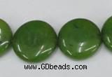 CCN502 15.5 inches 20mm flat round candy jade beads wholesale