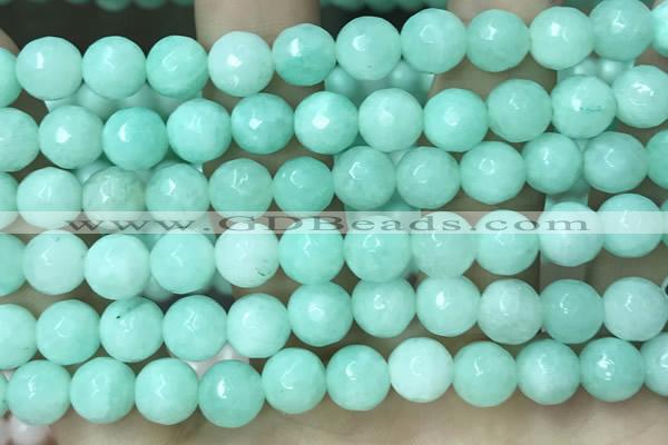 CCN5052 15.5 inches 8mm & 10mm faceted round candy jade beads