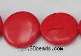 CCN506 15.5 inches 25mm flat round candy jade beads wholesale