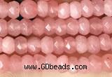 CCN5104 15 inches 3*4mm faceted rondelle candy jade beads