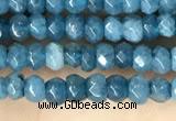 CCN5113 15 inches 3*4mm faceted rondelle candy jade beads