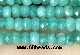 CCN5117 15 inches 3*4mm faceted rondelle candy jade beads