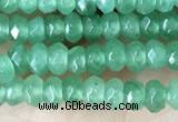 CCN5118 15 inches 3*4mm faceted rondelle candy jade beads