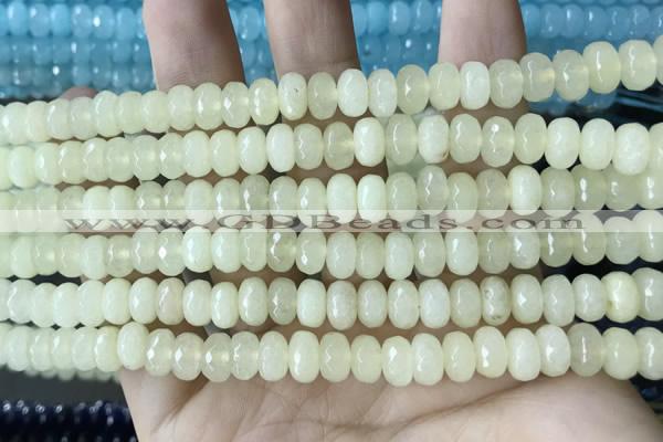 CCN5135 15 inches 5*8mm faceted rondelle candy jade beads