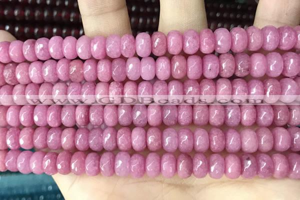 CCN5140 15 inches 5*8mm faceted rondelle candy jade beads