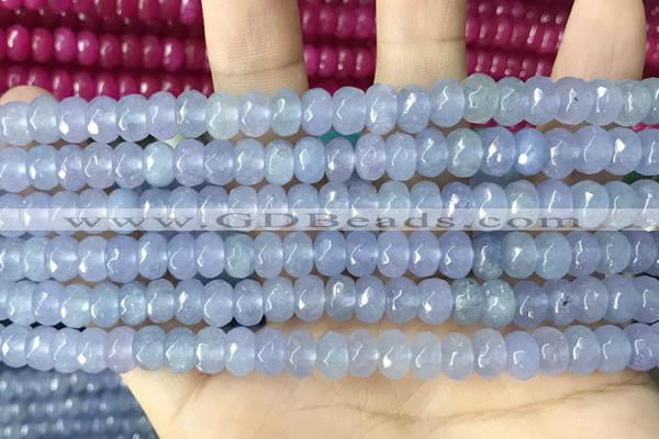 CCN5147 15 inches 5*8mm faceted rondelle candy jade beads