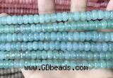 CCN5148 15 inches 5*8mm faceted rondelle candy jade beads